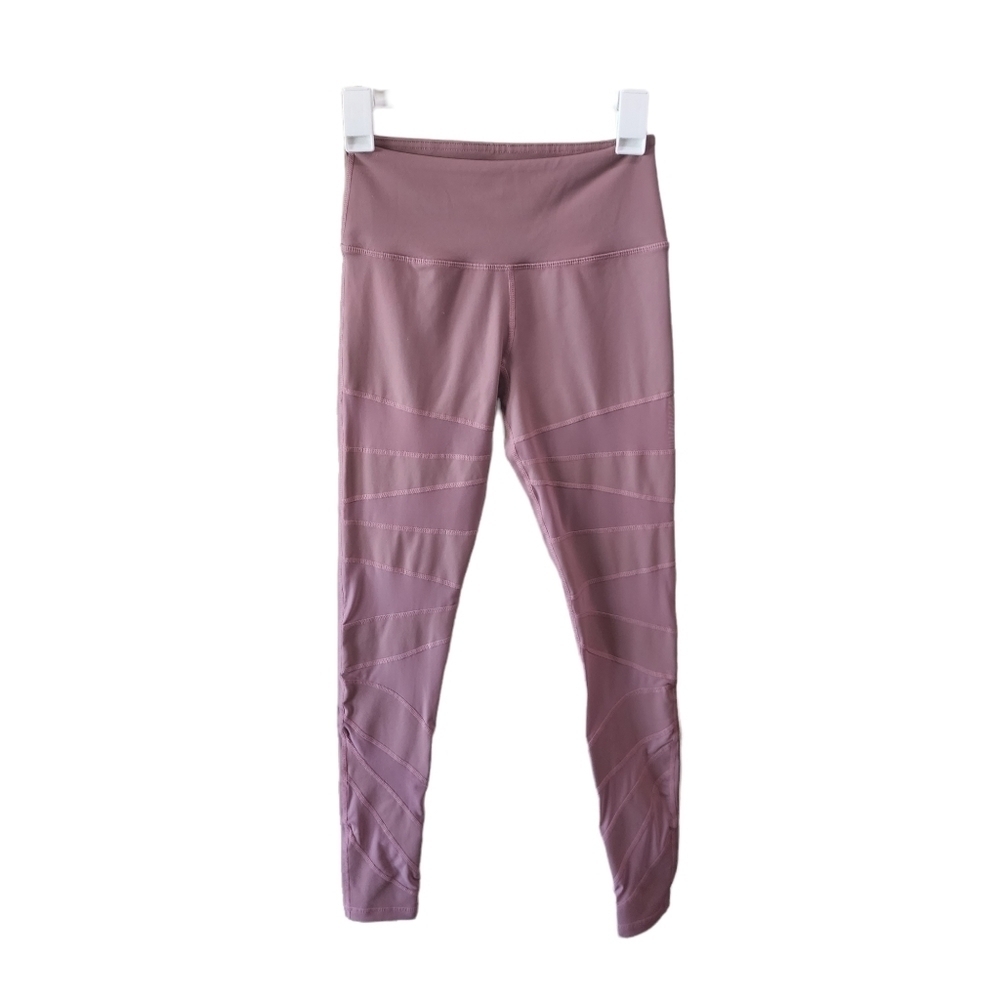 💜 BuffBunny High Rise Mesh Striped Leggings